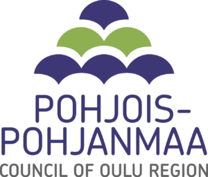 Logo, jossa teksti Pohjois-Pohjanmaa, Council of Oulu Region