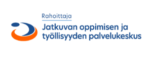Logo, jossa teksti "Rahoittaja: Jatkuvan oppimisen ja työllisyyden palvelukeskus"