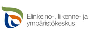 Vihreä-puna-sininen kaareva logo, jonka vieressä teksti Elinkeino-, liikenne- ja ympäristökeskus.