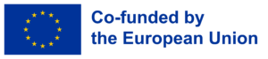 EU:n sininen lippulogo, jonka keskellä tähdistä muodostuva ympyrä. Vieressä teksti Co-funded by the European Union.