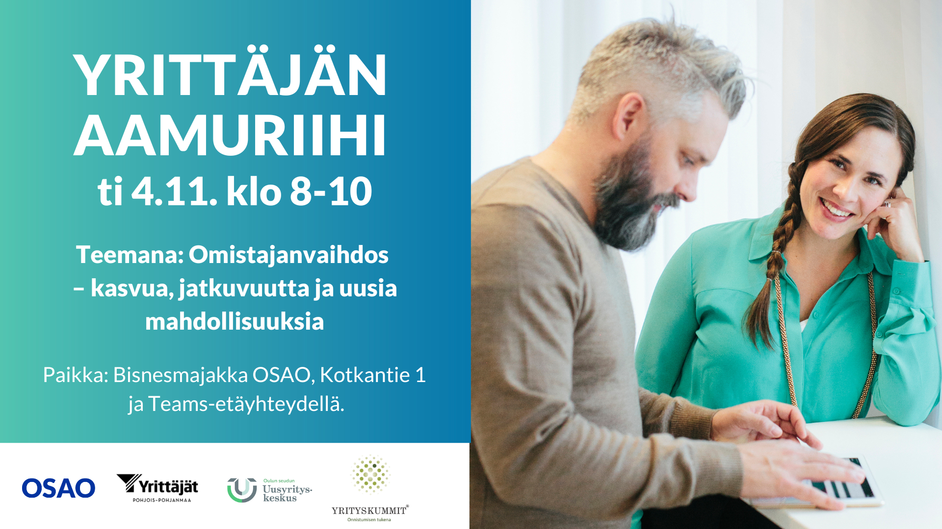 Yrittäjän aamuriihi 4.11.2025
